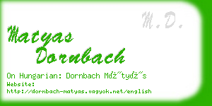 matyas dornbach business card